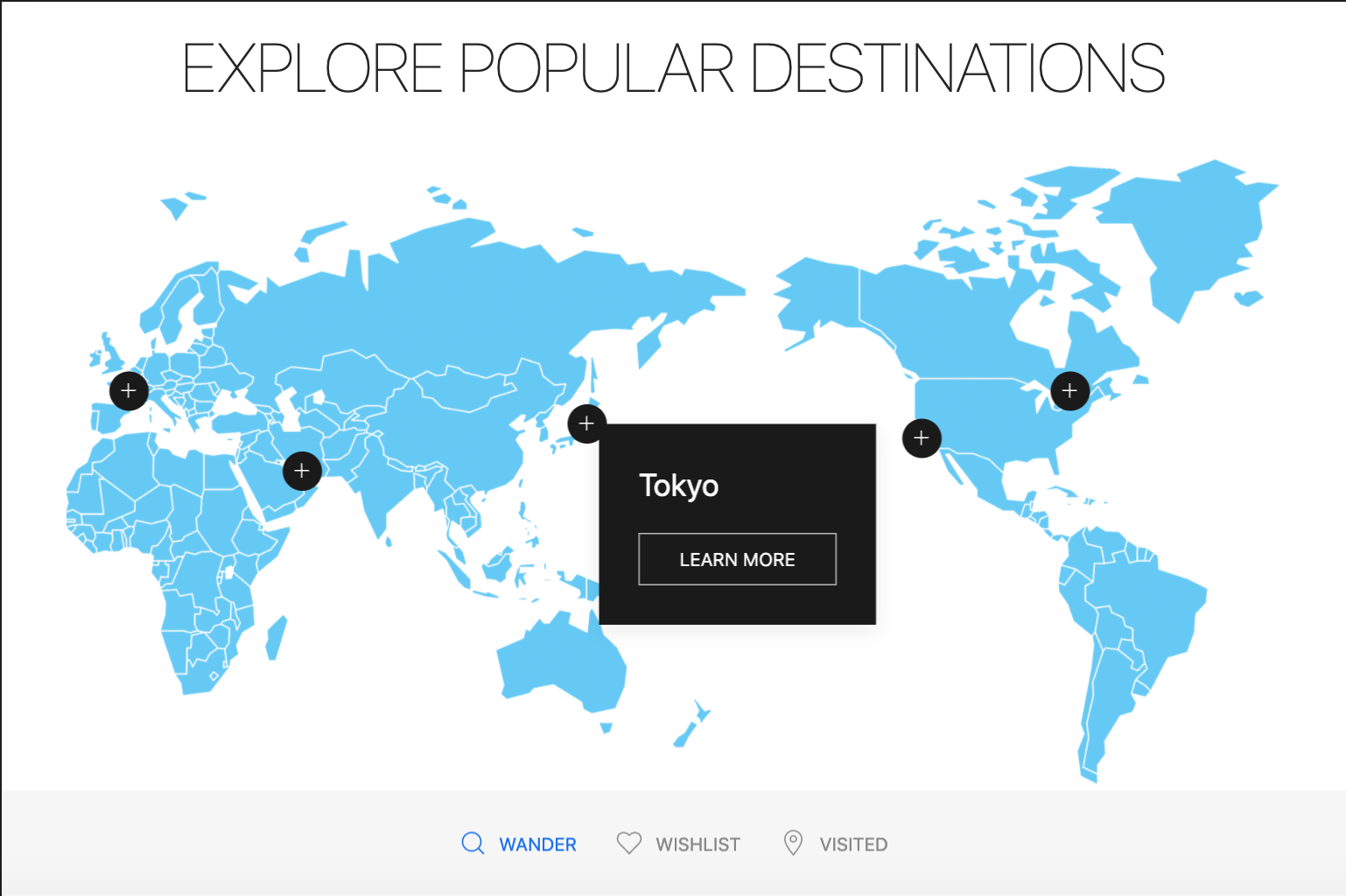 wanderful destinations map