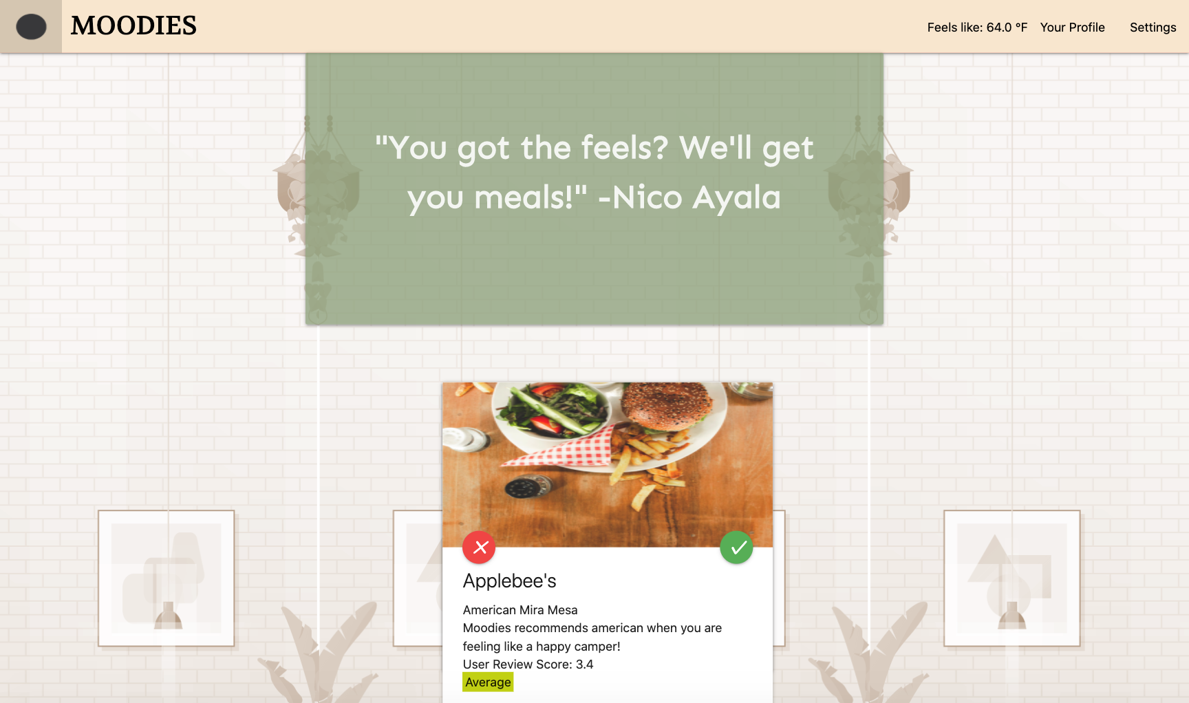 moodies restaurant recommendation